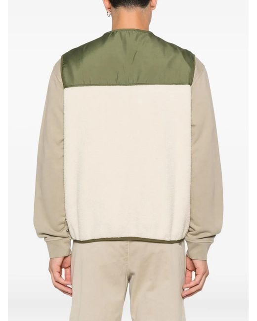 Gilet Con Zip E Inserti di A.P.C. in Natural da Uomo