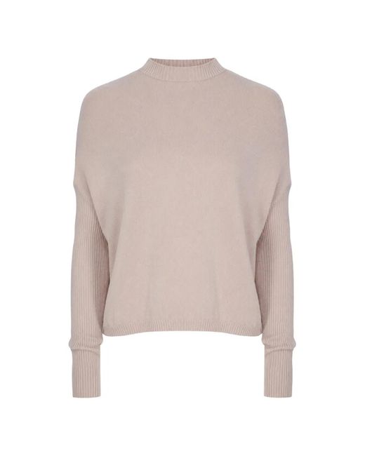 Rick Owens Natural Crater Ribbed-Sleeve Sweater