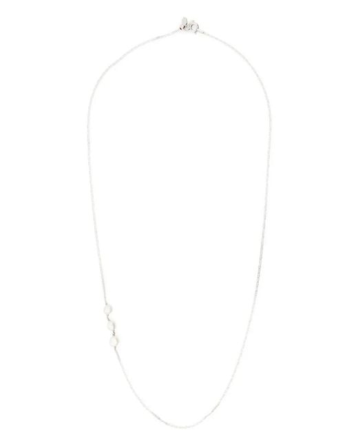 Maria Black White Sterling Tessoro Pearl Chain Necklace