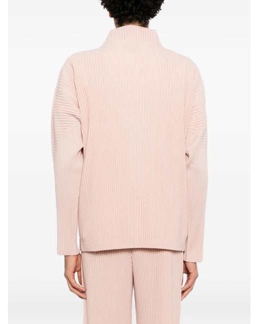 Homme Plissé Issey Miyake Pink Color Pleats Jacket for men