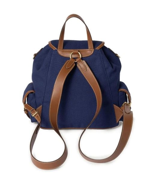 Miu Miu Blue Rucksack Mit Logo