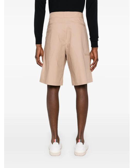 MODES GARMENTS Natural Poplin Bermuda Shorts for men