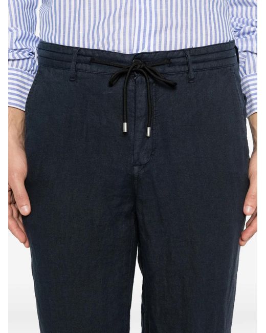 Karl Lagerfeld Blue Drawstring Chino Trousers for men