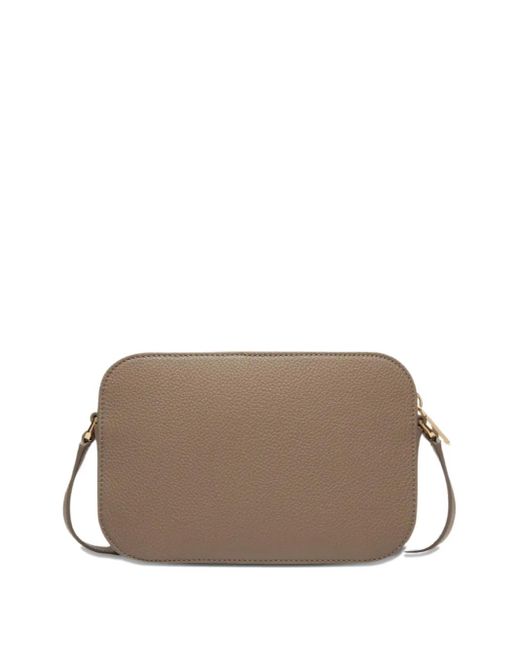 Bally Brown Lock Me Cross Body Bag
