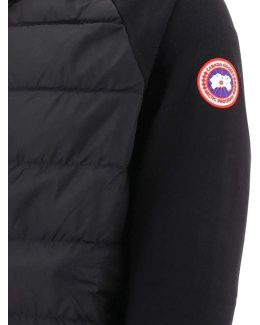 メンズ Canada Goose キルティング フーデッドジャケット Black