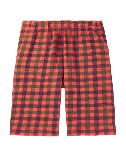 ERL Red Short À Carreaux for men