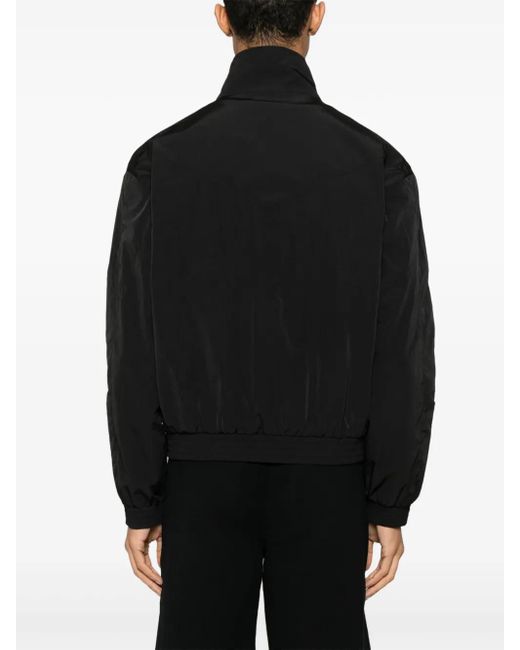 Saint Laurent Black Crinckled Blouson Jacket for men
