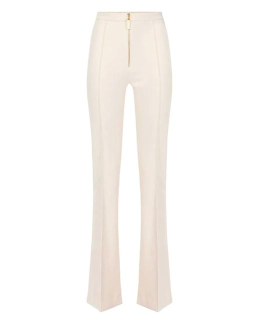 Pantalon Évasé À Zip Avant Elisabetta Franchi en coloris White