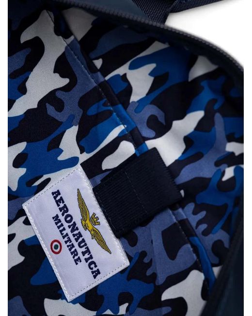 Aeronautica Militare Blue Duffle Bag for men