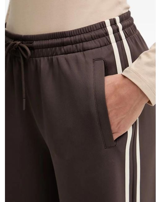 Guess Brown Side-Stripe Drawstring-Waist Track Pants