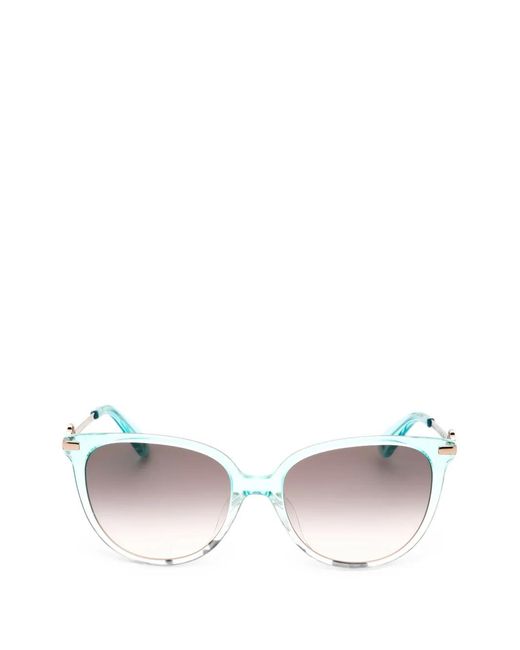 Kate Spade White Kristina Oval-Frame Sunglasses
