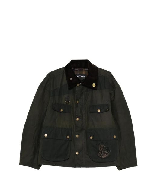 Feng Chen Wang Black X Barbour Manteau À Carreaux for men