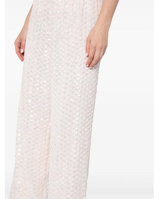 Pantalon Raindrop À Sequins Needle & Thread en coloris White