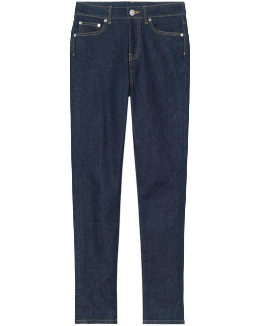 John Elliott Blue Emma Mid-rise Skinny Jeans