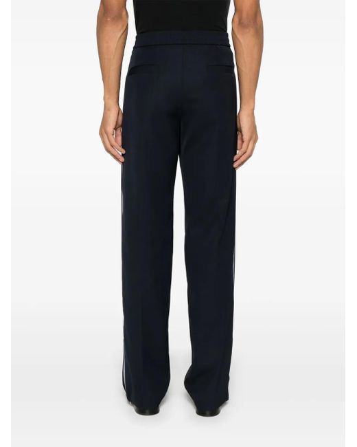 Gucci Blue Logo-Patch Trousers for men