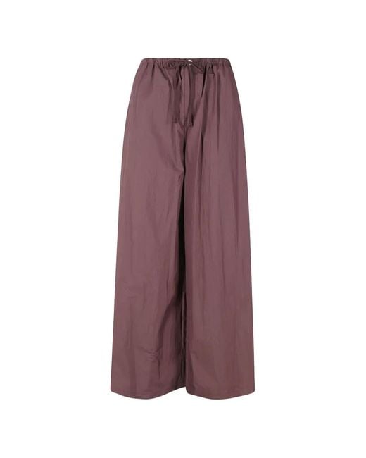 Isabelle Blanche Purple Drawstring-Waist Pants