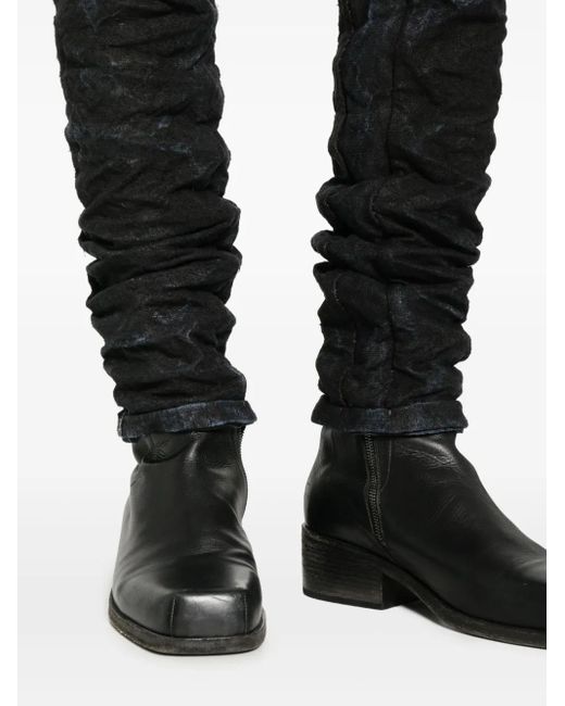 Layer Zero Black Acid-Wash Trousers for men