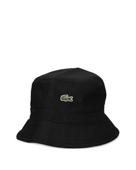 Lacoste Black Logo-Patch Bucket Hat
