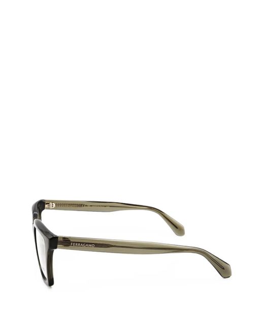 Ferragamo Black Square-Frame Glasses