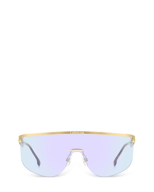 Carrera White Lunettes De Soleil À Monture Oversize