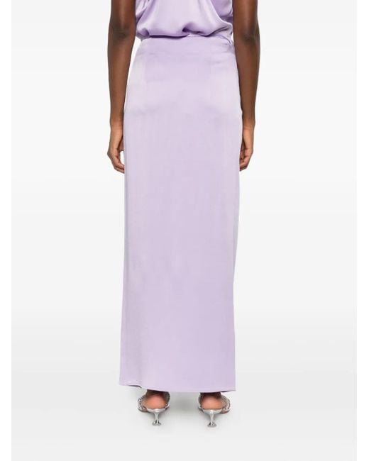 CHRISTIAN BOARO Purple Wrap-Tie Maxi Skirt