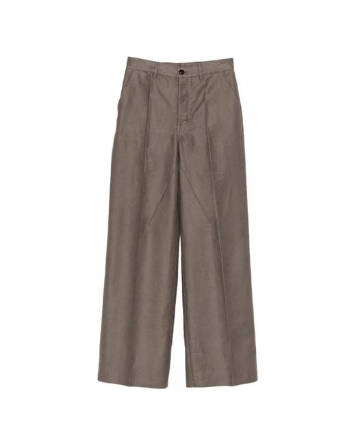 Rick Owens Brown Belt-Loop Palazzo Pants