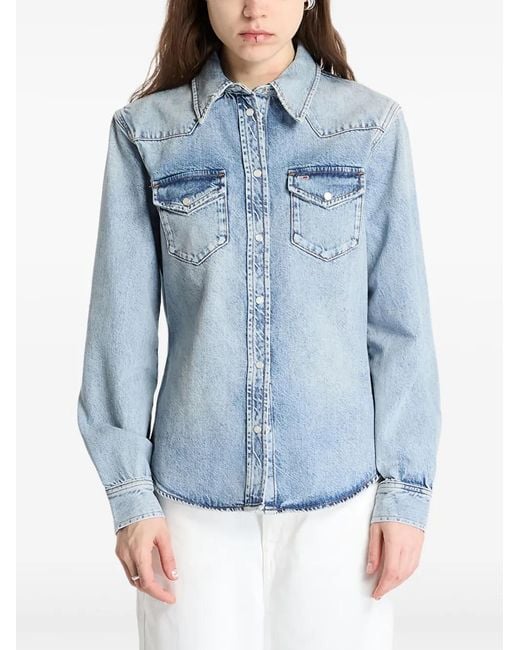 Tommy Hilfiger Blue Washed-Denim Shirt