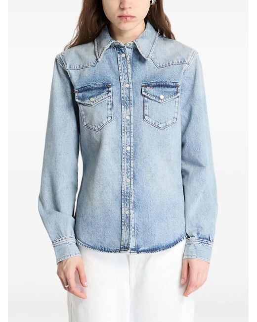 Tommy Hilfiger Washed-denim Shirt Blue