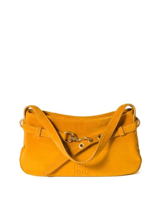 Miu Miu Orange Aventure Suede Bag