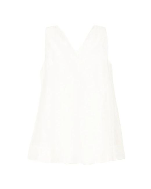 JNBY White Layered Organza Dress