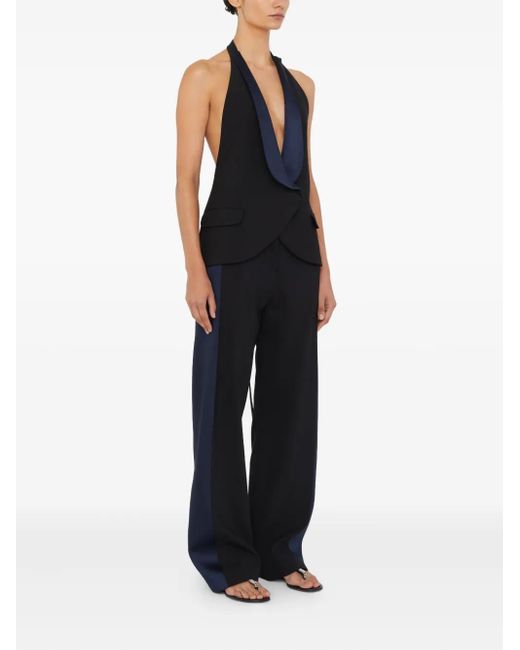 Christopher Esber Black Contrast-Panel Trousers