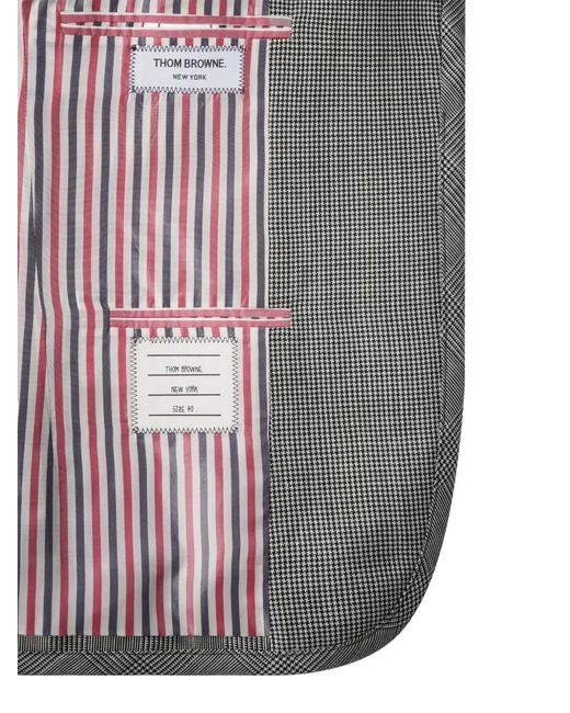 Thom Browne Gray Prince Of Whales Cropped Blazer