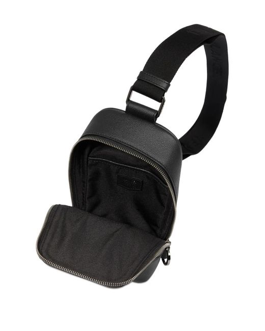 Lancel Black Leather Zip-Fastening Backpack Bag for men