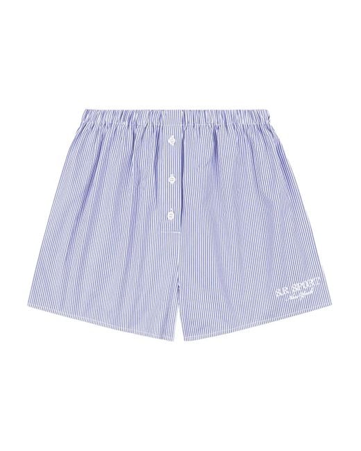 Sporty & Rich Purple Striped Shorts