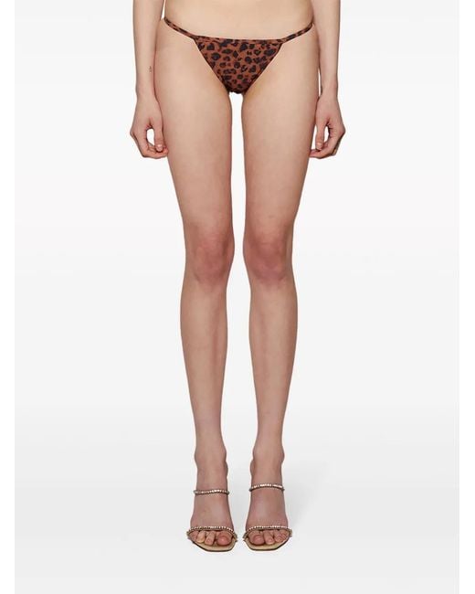 Christopher Esber Brown Leopard-Print Bikini Bottoms