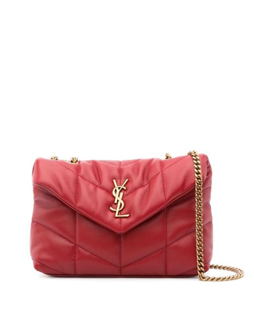 Saint Laurent Red Mini Puffer Toy Shouder Bag