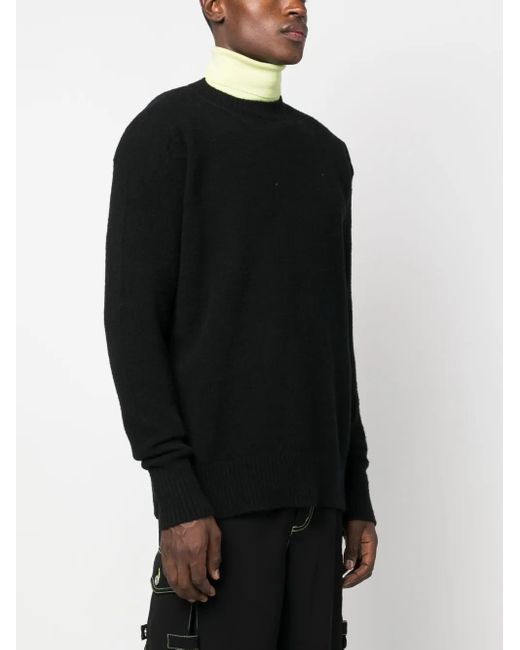 OAMC Black Logo-Print Wool Jumper for men