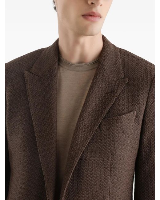 Dolce & Gabbana Brown Single-Breasted Blazer for men