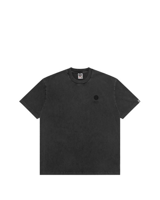 Aape By A Bathing Ape Black Crewneck Logo T-Shirt for men