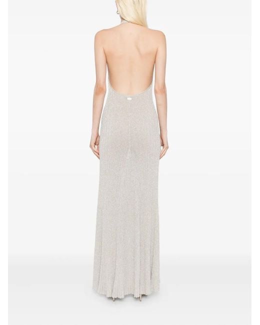 Tom Ford White Metallic Knit Dress