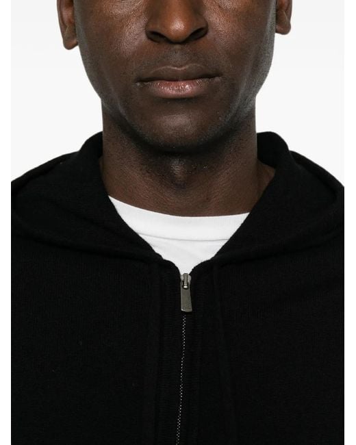Bompard Black Zip-Up Hoodie for men