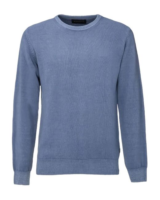 40weft Geribbelde Sweater in het Blue voor heren