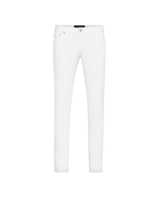 Billionaire White Double B Straight-Leg Jeans for men