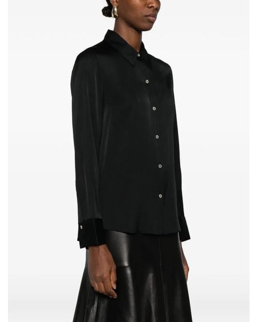Vince Black Button-Up Shirt