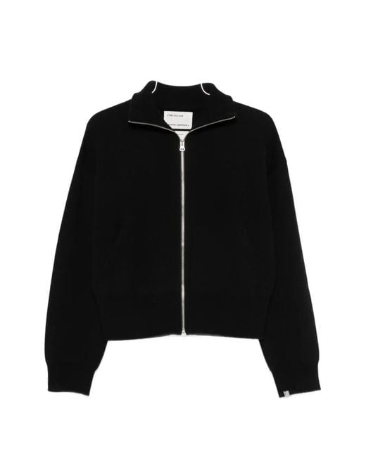 Extreme Cashmere Black Xtra Cute Zip-Up Knitted Cardigan