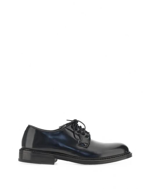 Calce White Polished Leather Derby Shoes for men