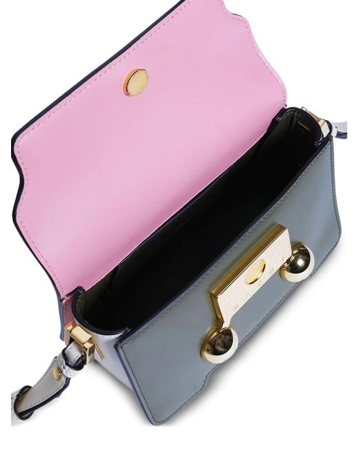 Marni White Colourblock Turn-Lock Crossbody Bag
