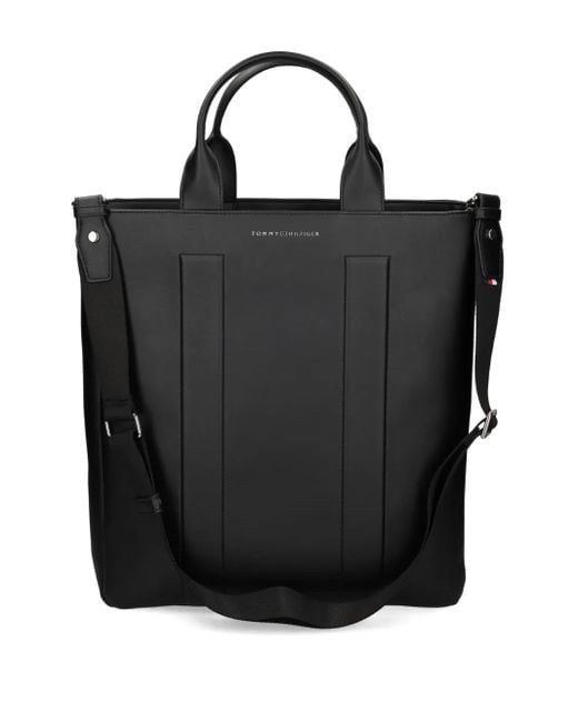 Tommy Hilfiger Black Logo-Detail Tote Bag for men