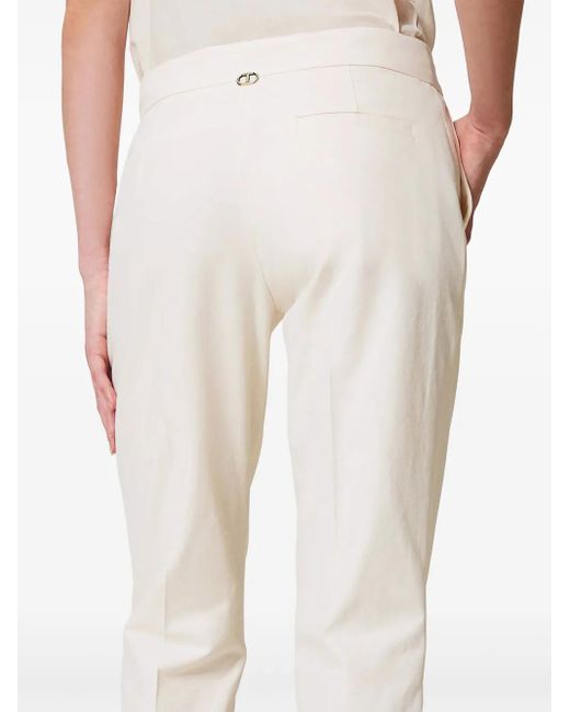 Twinset Straight Broek in het White