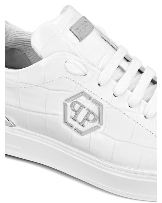 Philipp Plein Sneakers mit Kroko-Optik in White für Herren